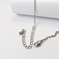 گردبند استیل پرنده با آبکاری نقره‌ای