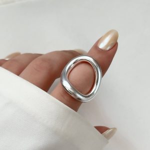 انگشتر دفرمه آبکاری نقره