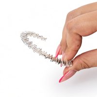 بنگل پیانویی آبکاری رادیوم طلایی و نقره‌ای طرح ۱