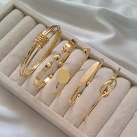 پک بنگل گره‌ای و النگو ( پک ۵ عددی)