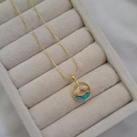 گردنبند دم وال و دریا طرح طلا
